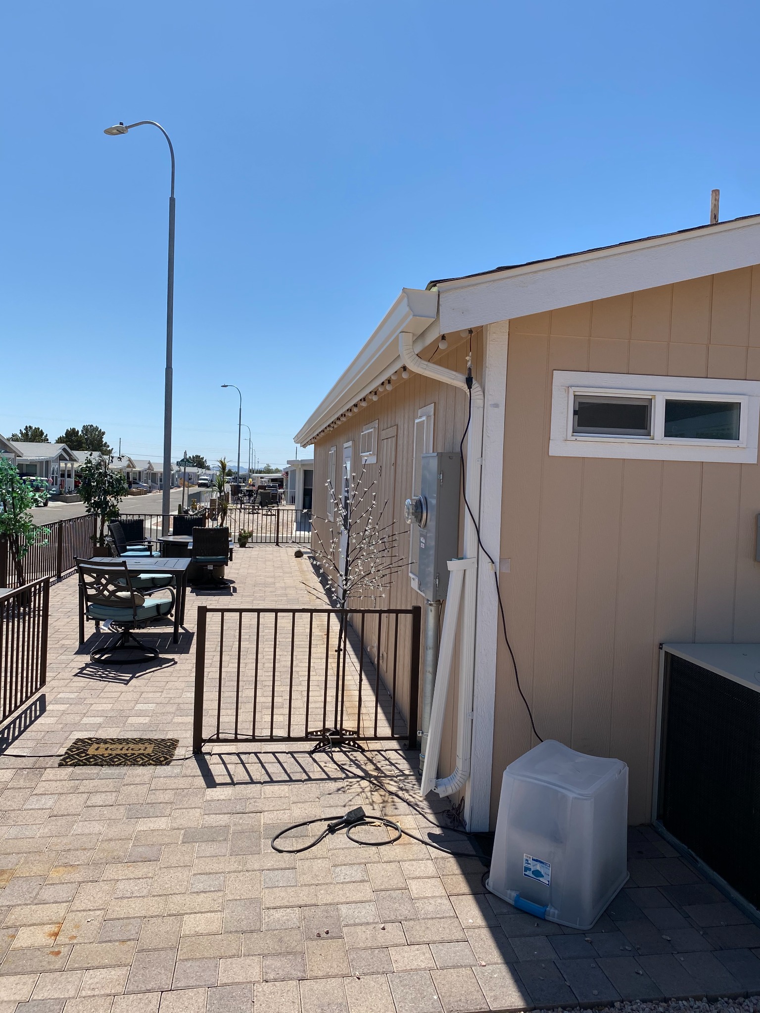 Manufactured home gutter before and after